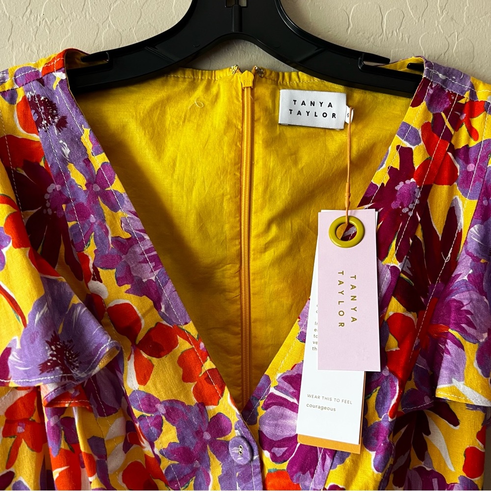 TANYA TAYLOR Inez belted floral midi dress - Picture 5 of 7